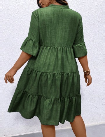 Rochie midi Shein Curve+, verde