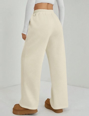 Pantaloni de trening Shein, crem