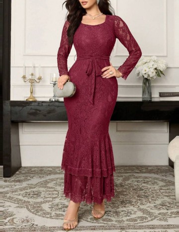Rochie maxi Shein, vișiniu