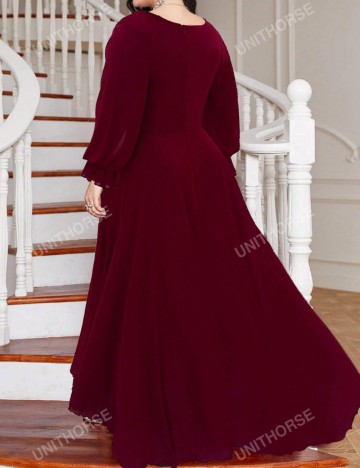 Rochie de ocazie Shein Curve+, vișiniu