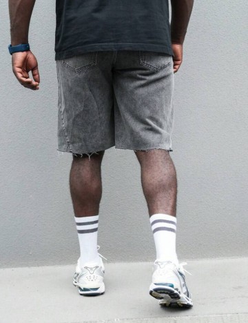 Pantaloni scurți de blugi Shein, gri