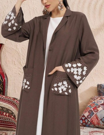 Cardigan lung Shein, maro