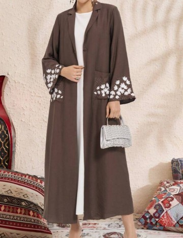 Cardigan lung Shein, maro