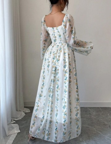 Rochie maxi Shein, crem