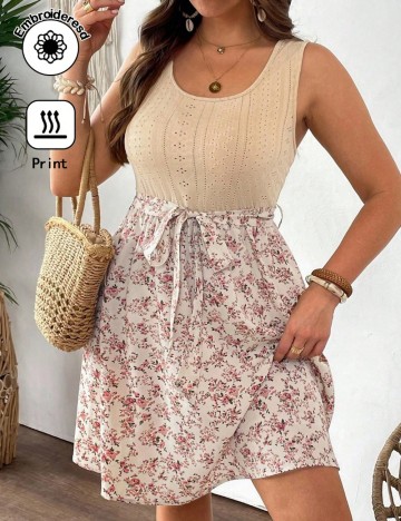 Rochie mini Shein Curve+, mix culori