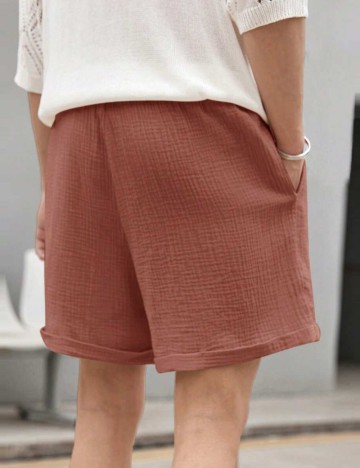 Pantaloni scurți MANFINITY by Shein, cărămiziu