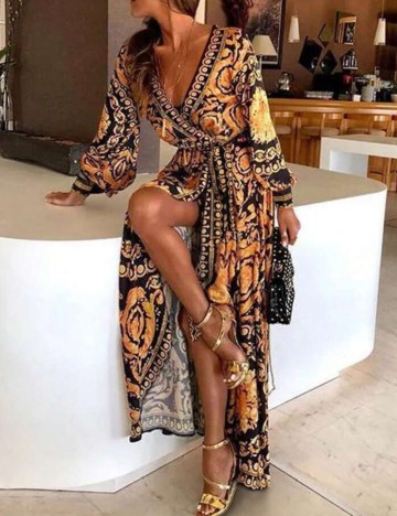 Rochie maxi Shein, mix culori