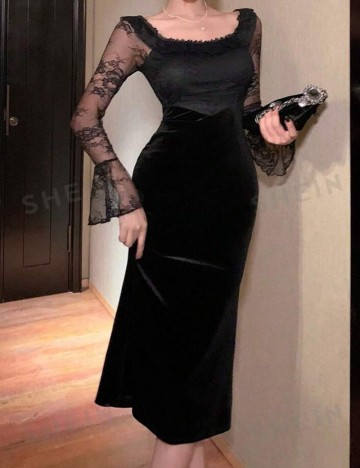 Rochie midi DAZY by Shein, negru