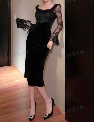 Rochie midi DAZY by Shein, negru