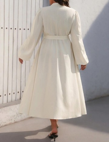 Rochie midi Shein Curve+, crem