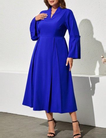 Rochie midi Shein Curve+, albastru