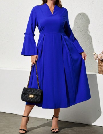Rochie midi Shein Curve+, albastru