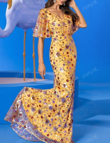 Rochie de ocazie Shein, galben