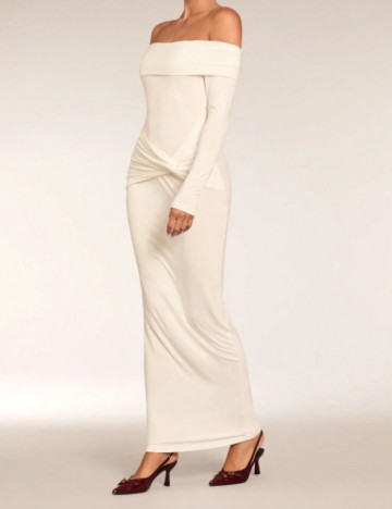Rochie maxi Shein, crem