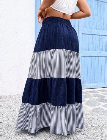Fustă maxi Shein Curve+, mix culori