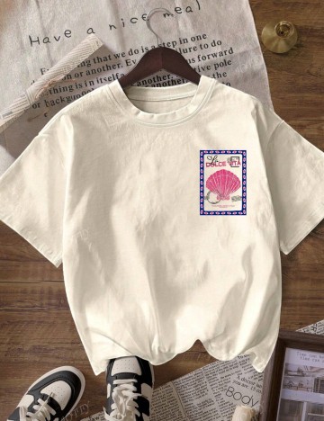 Tricou Shein, crem