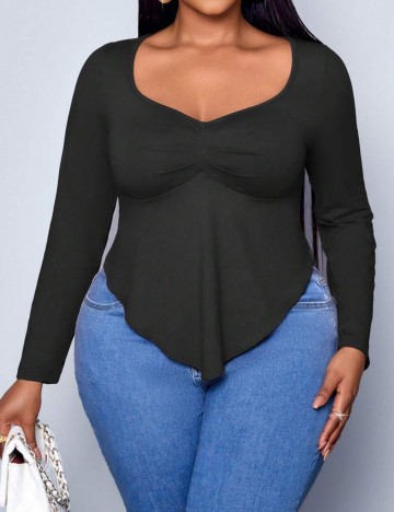 Bluză Shein Curve+, negru