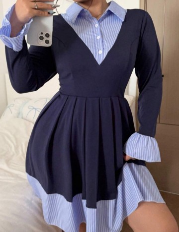 Rochie mini Shein Curve+, mix culori