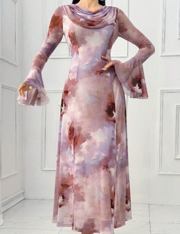 Rochie maxi Shein, mix culori