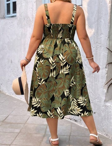 Rochie midi Shein Curve+, mix culori