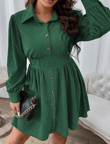 Rochie mini Shein Curve+, verde