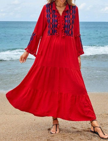 Rochie maxi Shein, roșu