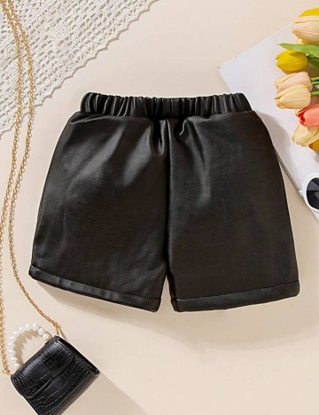 Pantaloni din imitatie de piele Shein, negru