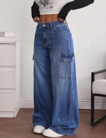 Jeans Shein, albastru