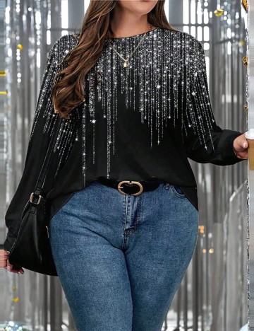 Bluză Shein Curve+, negru
