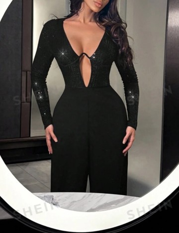 Salopetă Shein Curve+, negru