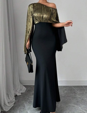 Rochie maxi Shein, mix culori