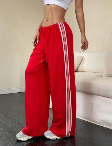 Pantaloni de trening Shein, roșu