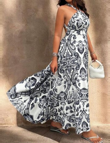 Rochie maxi Shein Curve+, mix culori