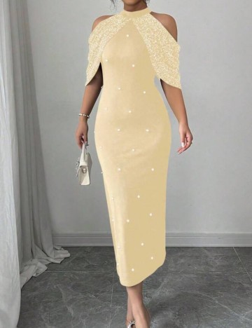 Rochie midi Shein, crem