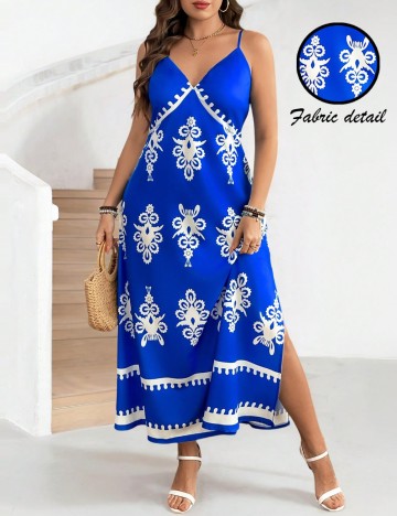 Rochie maxi Shein Curve+, mix culori