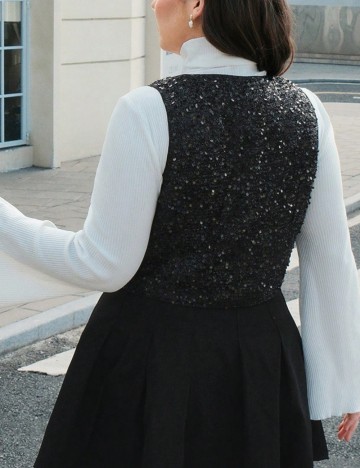 Vestă Shein Curve+, negru
