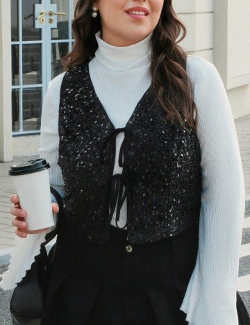 Vestă Shein Curve+, negru