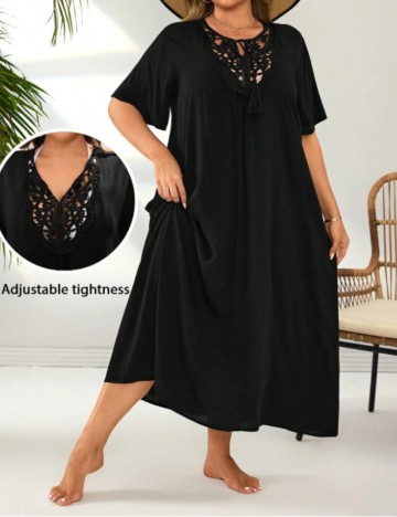 Rochie de plajă Shein Curve+, negru