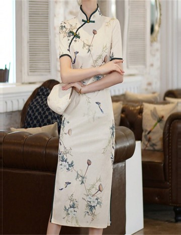 Rochie midi Shein, crem