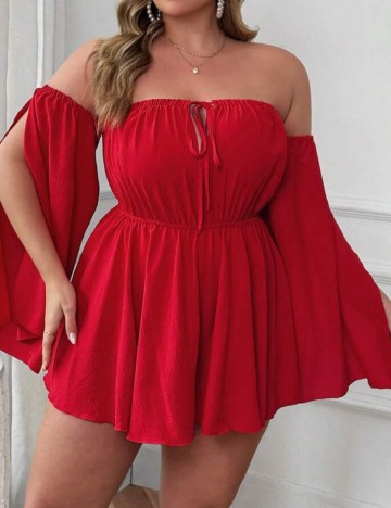 Rochie mini Shein Curve+, roșu