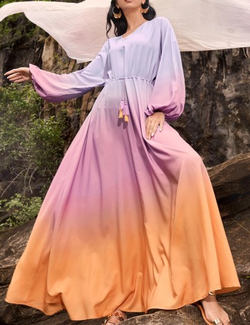 Rochie maxi Shein, mix culori
