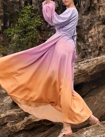 Rochie maxi Shein, mix culori