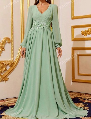 Rochie de ocazie FAERIESTY by Shein, verde