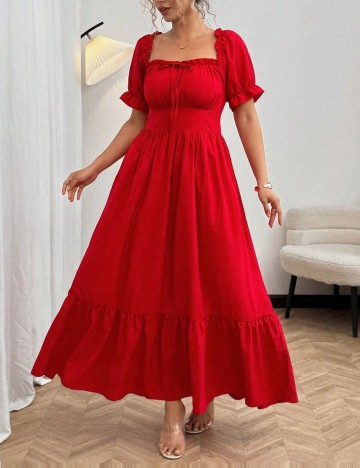 Rochie maxi Shein Curve+, roșu