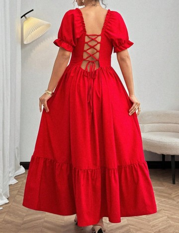 Rochie maxi Shein Curve+, roșu