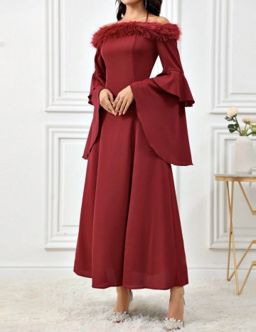 Rochie maxi Shein, vișiniu