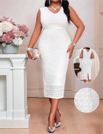 Rochie midi Shein, alb