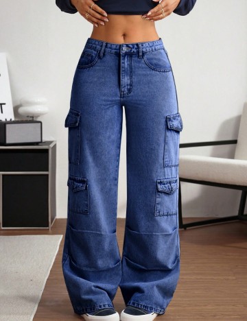 Jeans Shein, albastru
