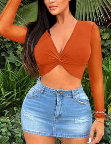 Top Shein, portocaliu