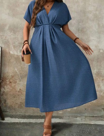 Rochie maxi Shein Curve+, albastru